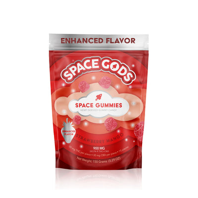 Space Gods Strawberry Mango D9THC + CBD Gummies